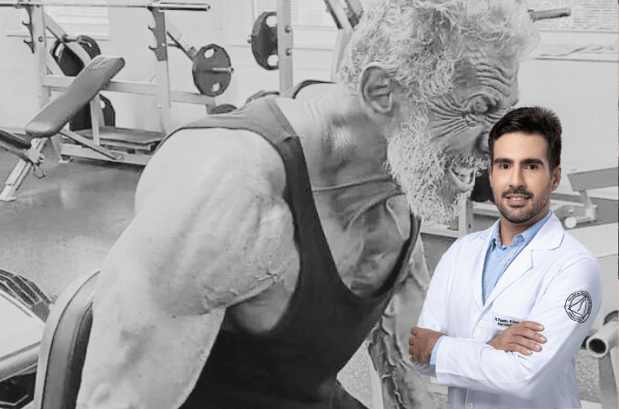 IMAGEM DR. FAUSTO MOSTRANDO ALGO CURIOSO RELACIONADO A MÚSCULO